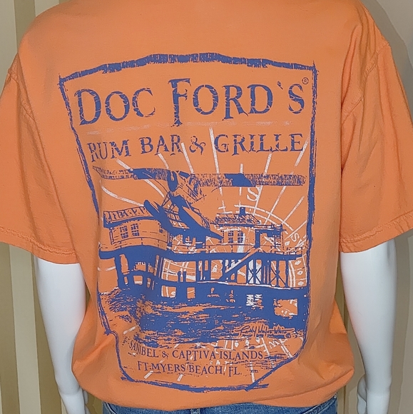 Comfort Colors Tops - DOC FORD'S COMFORT COLORS SEAPLANE TSHIRT, ORANGE M